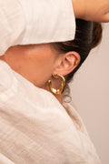 Iris - Boucles Doré Boucle d'oreille