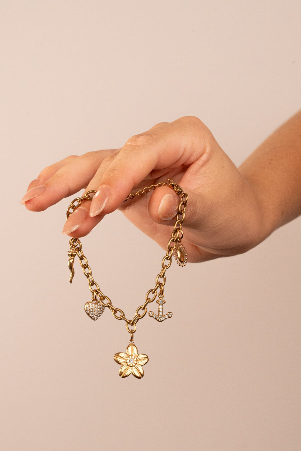 Bracelet Charms Personnalisable Doré Bracelet