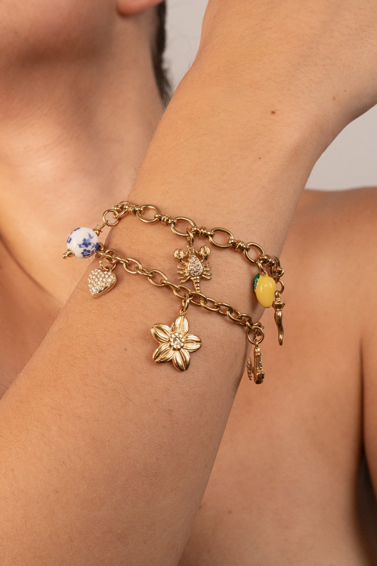 Bracelet Charms Personnalisable Doré Bracelet