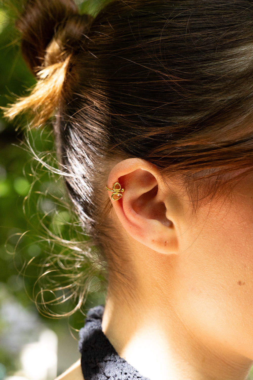 Azur - Earcuff Strass Doré Boucle d'oreille