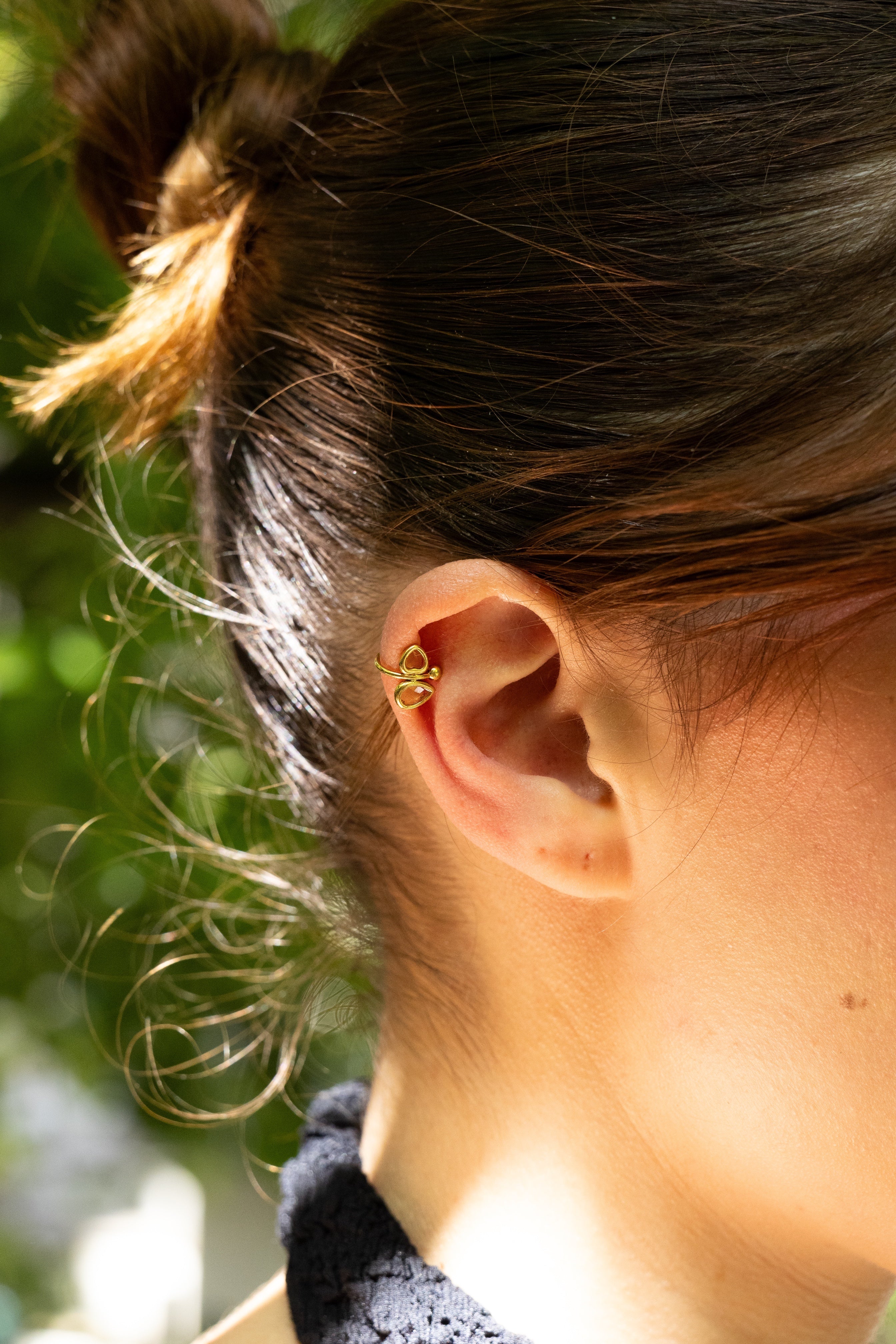 Azur - Earcuff Strass Doré Boucle d'oreille