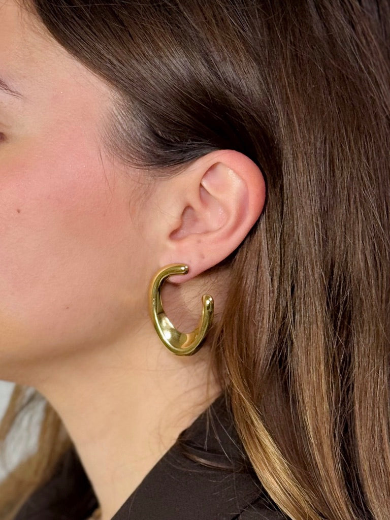 Iris - Boucles Doré Boucle d'oreille