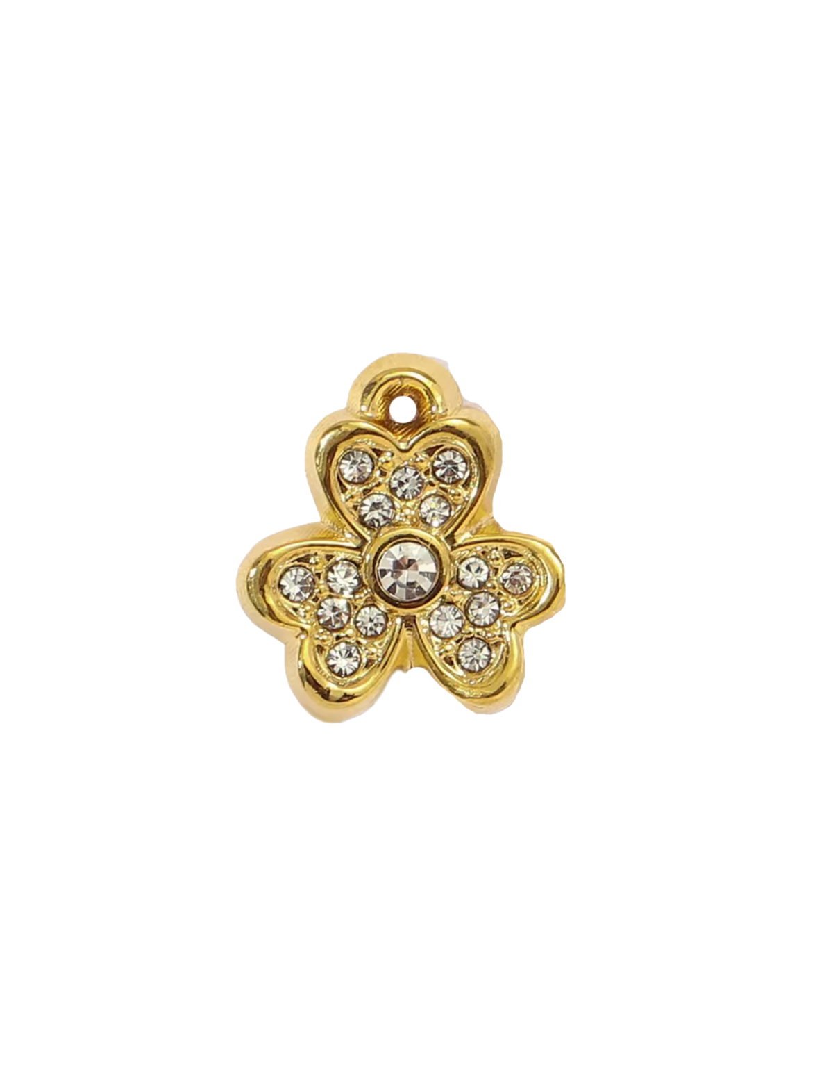 Trèfle 3 Feuilles Strass Charm