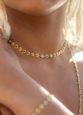Soléa - Collier Ras de Cou Doré Argenté ou Multicolore Collier