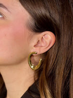 Iris - Boucles Doré Boucle d'oreille