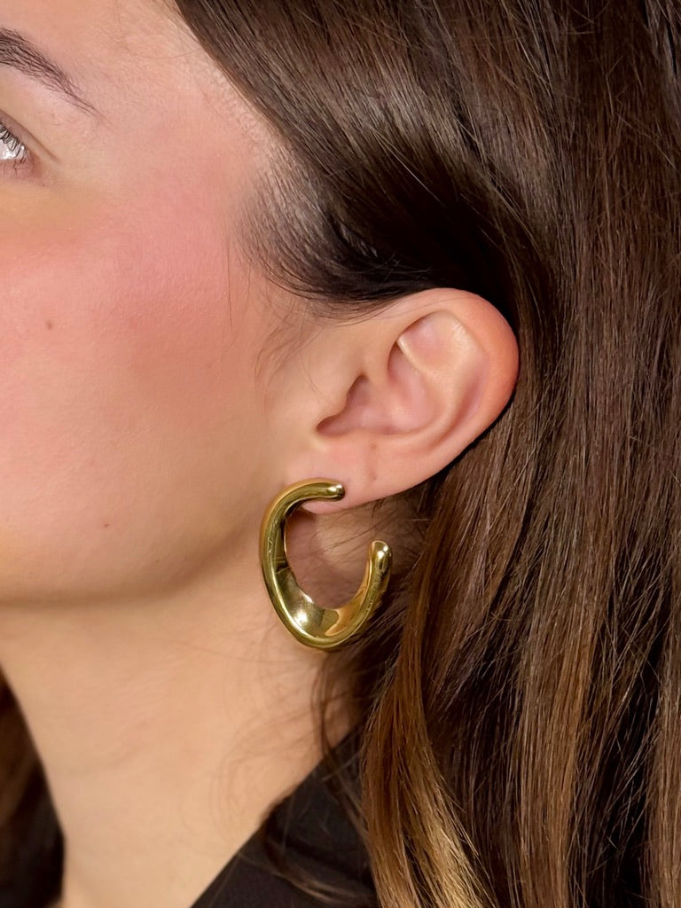 Iris - Boucles Doré Boucle d'oreille