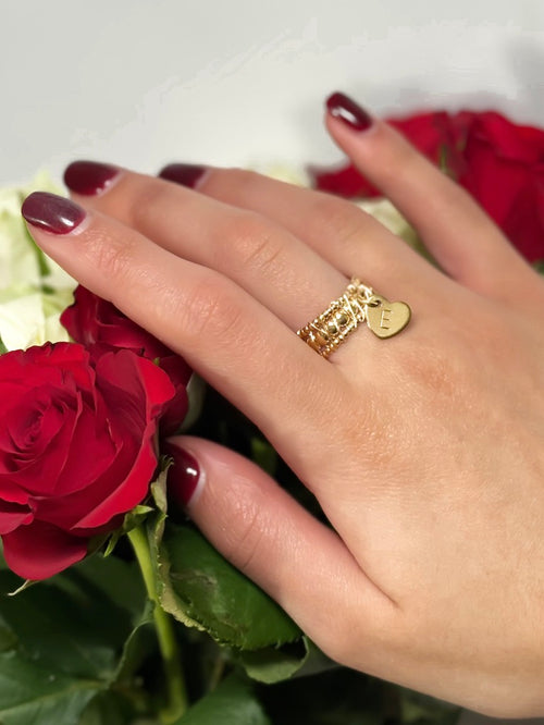 Amour - Bague Doré Personnalisable Bague