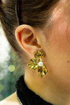 Marbella - Boucles Demi-Fleur Perlé Boucle d'oreille