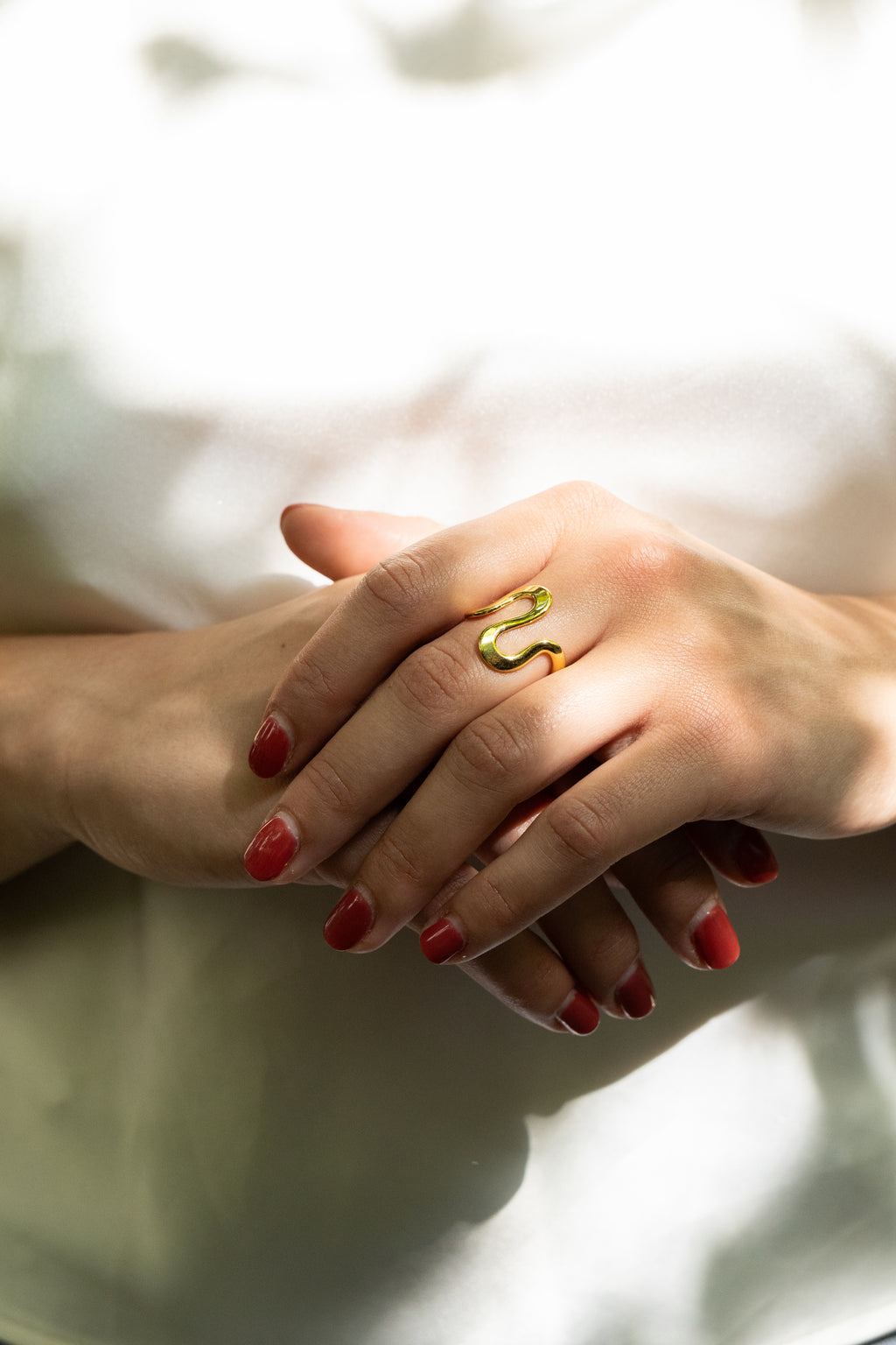 Amalfi - Bague Vague Doré Bague