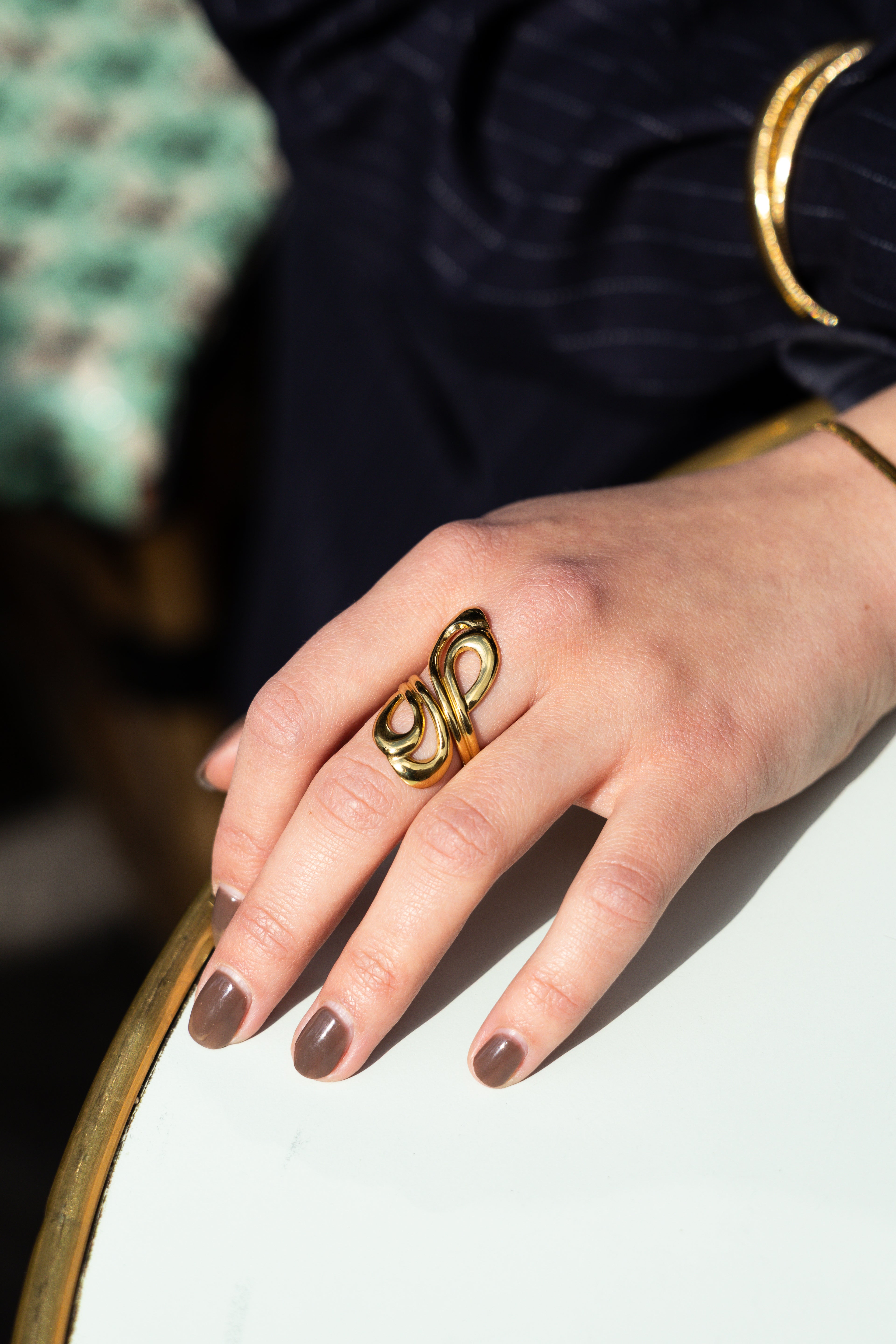 Rose - Bague Doré et Argenté Bague