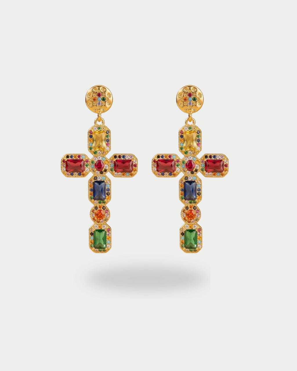 Querida - Boucles Pendantes Croix Boucle d'oreille
