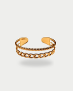 Azur - Jonc Double Rang Doré Bracelet