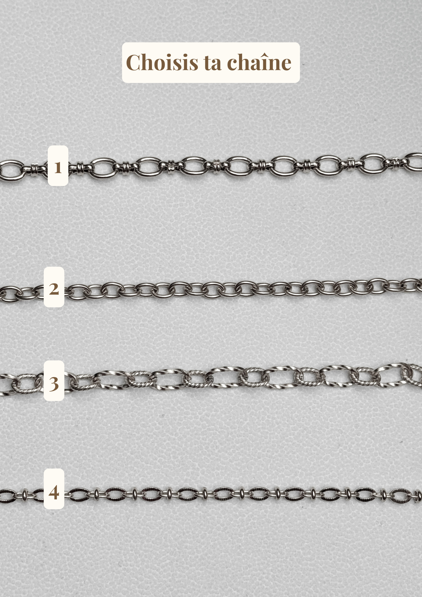 Collier Charms Personnalisable Argenté Collier