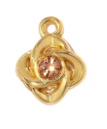 Fleur Strass Rose Charm