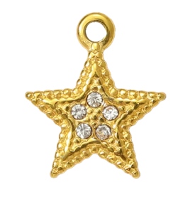 Etoile 5 branches Strass Charm