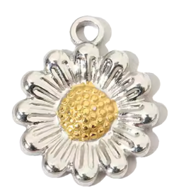 Fleur Bicolore Argenté