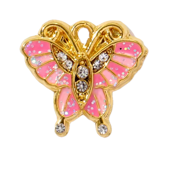 Papillon Rose Charm
