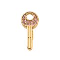 Clé Strass Rose Charm