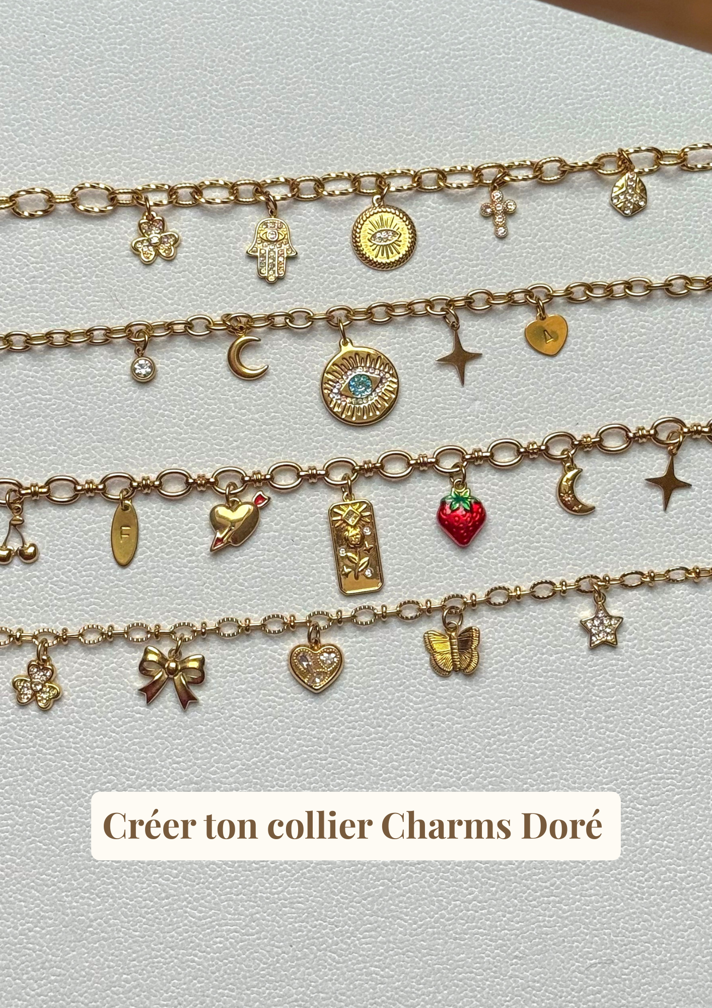 Collier Charms Personnalisable - Doré Collier