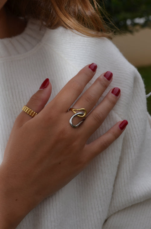 Abba - Bague Bicolore Bague