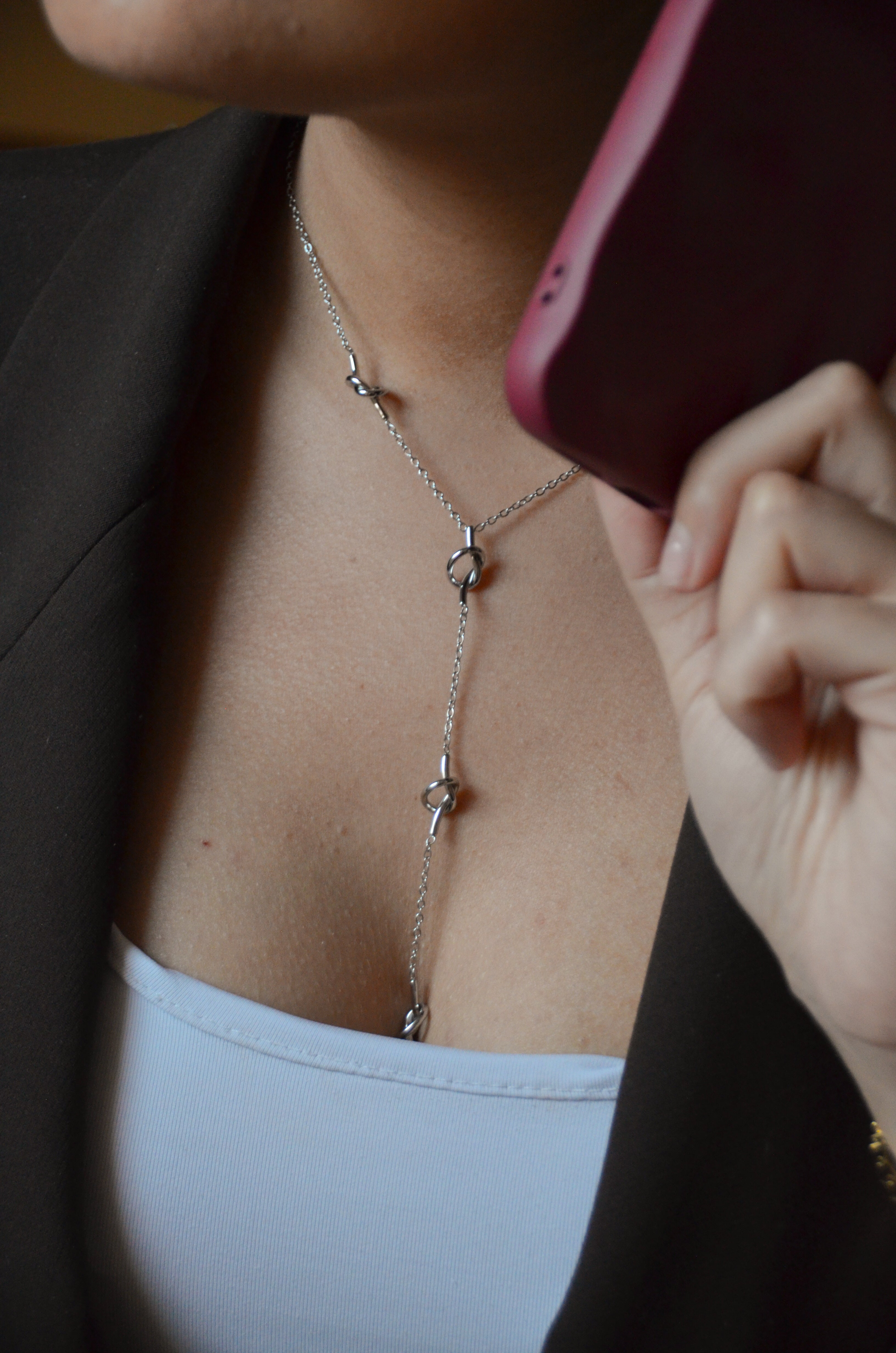 Eclat - Collier Cascade Doré ou Argenté Collier