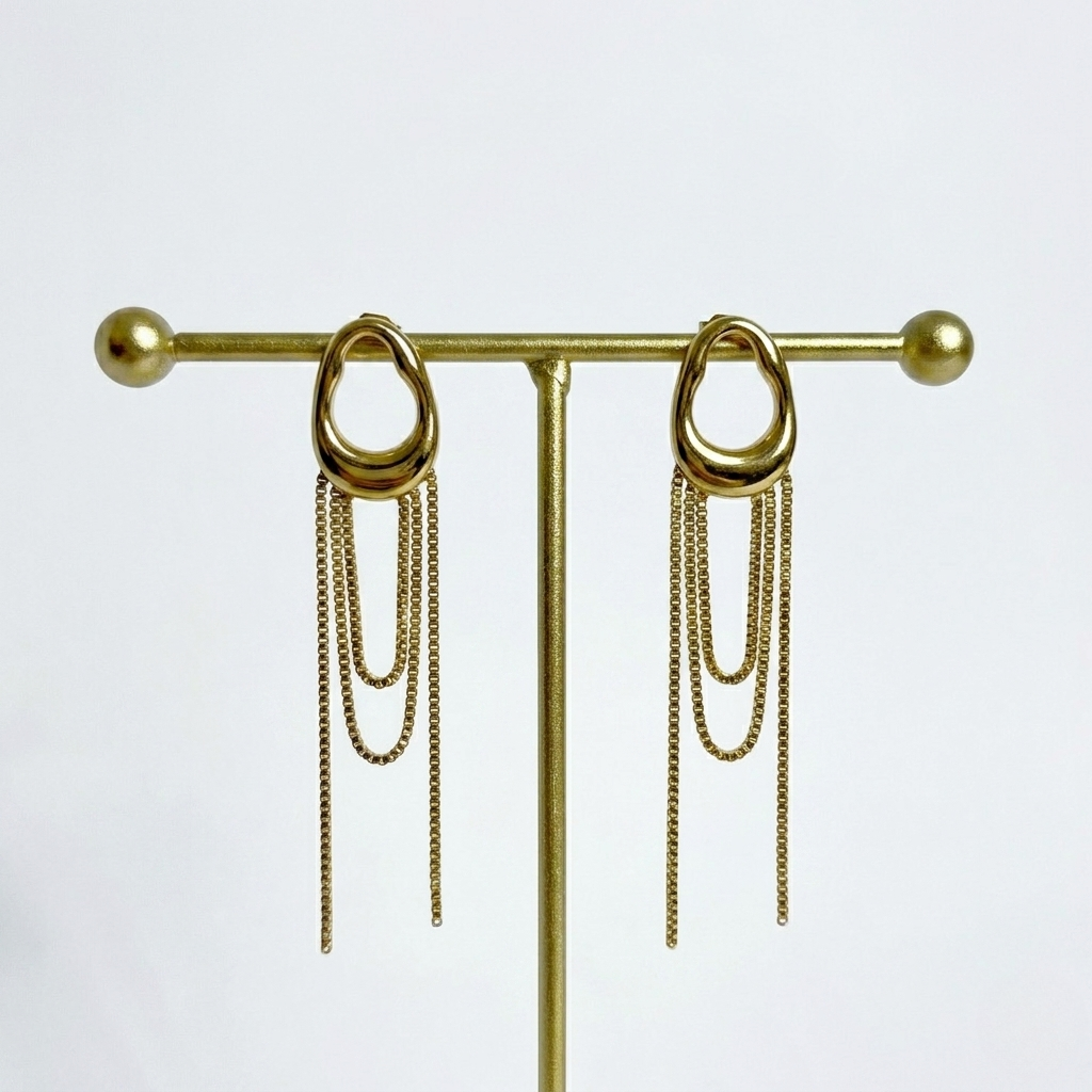 Eden - Boucles Pendantes Doré Boucle d'oreille