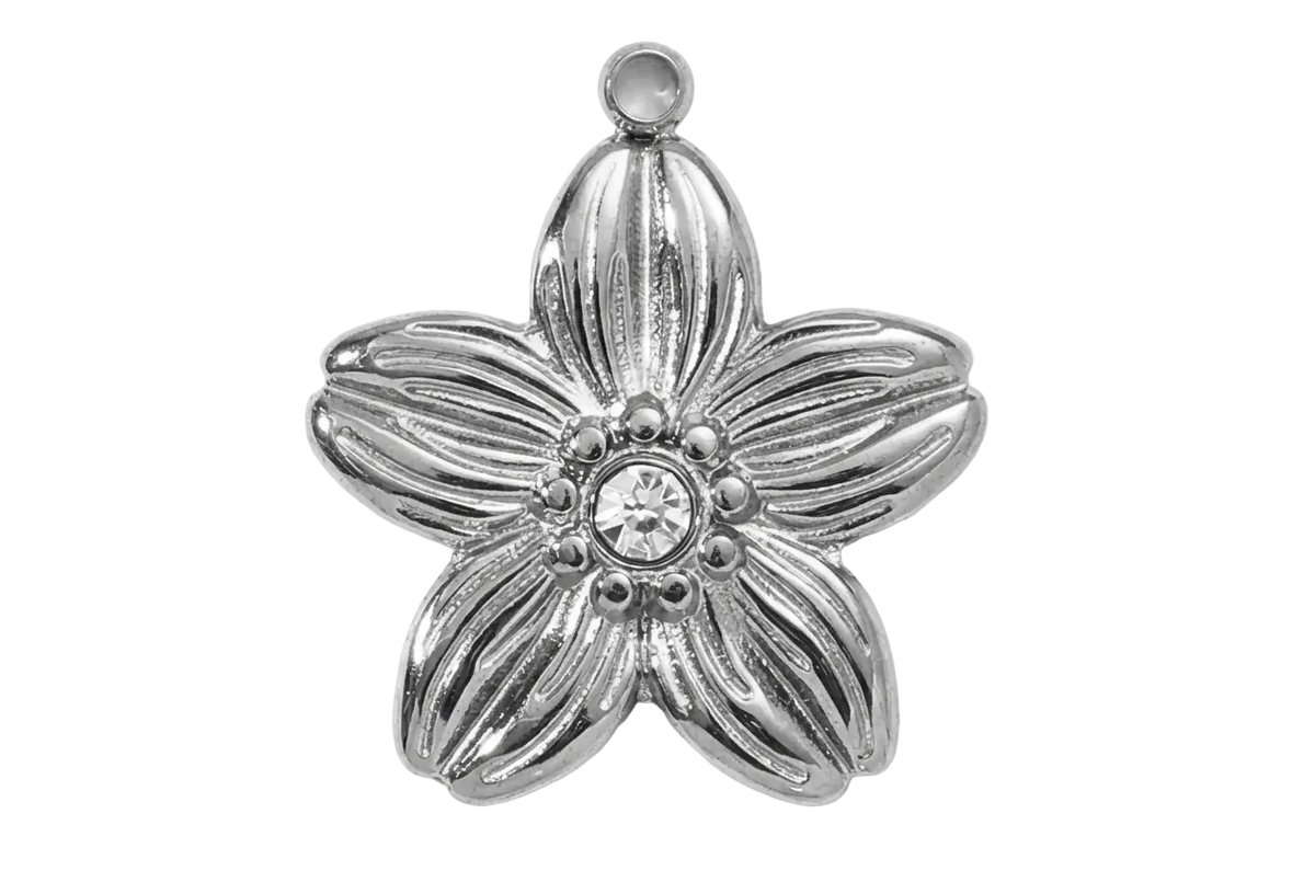 Fleur Strass Charm
