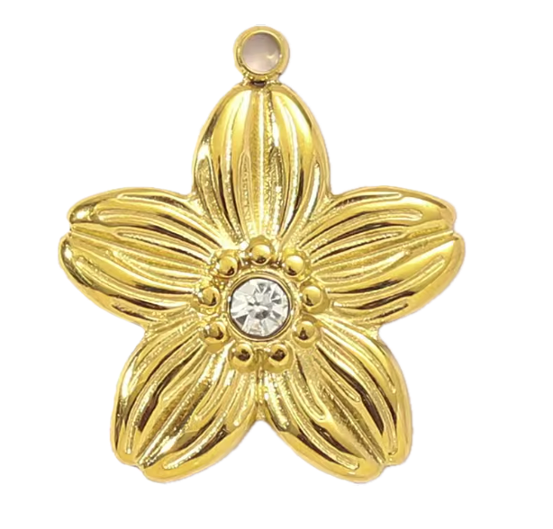 Fleur Strass Charm