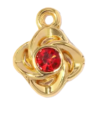 Fleur Strass Rouge Charm