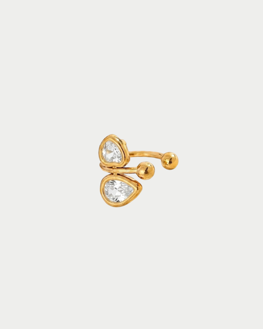 Azur - Earcuff Strass Doré Boucle d'oreille