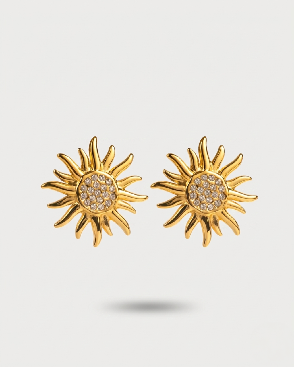 Sunset - Boucles d'oreilles Soleil à Strass Boucle d'oreille