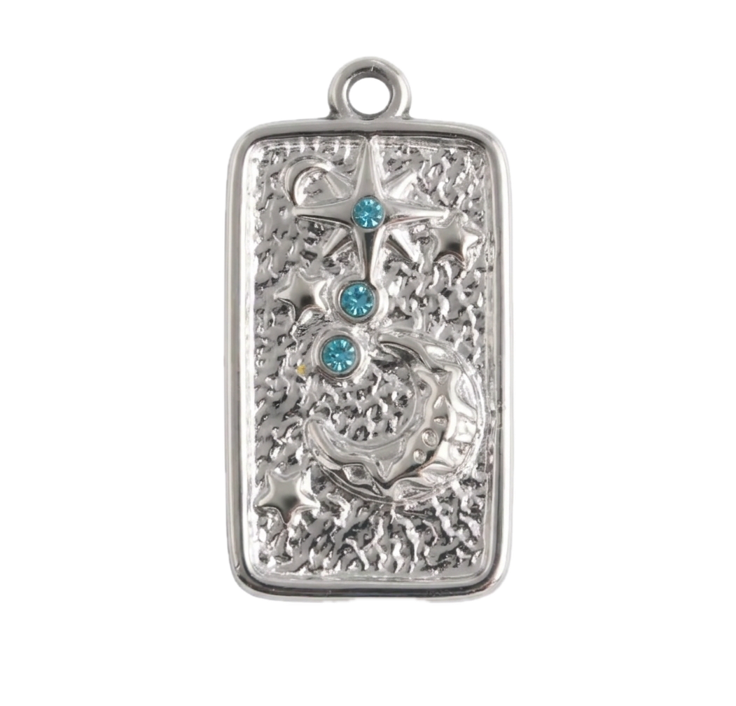 Carte Lune Etoile Strass