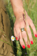 Solana - Bague Dorée & Perles Blanches Bague