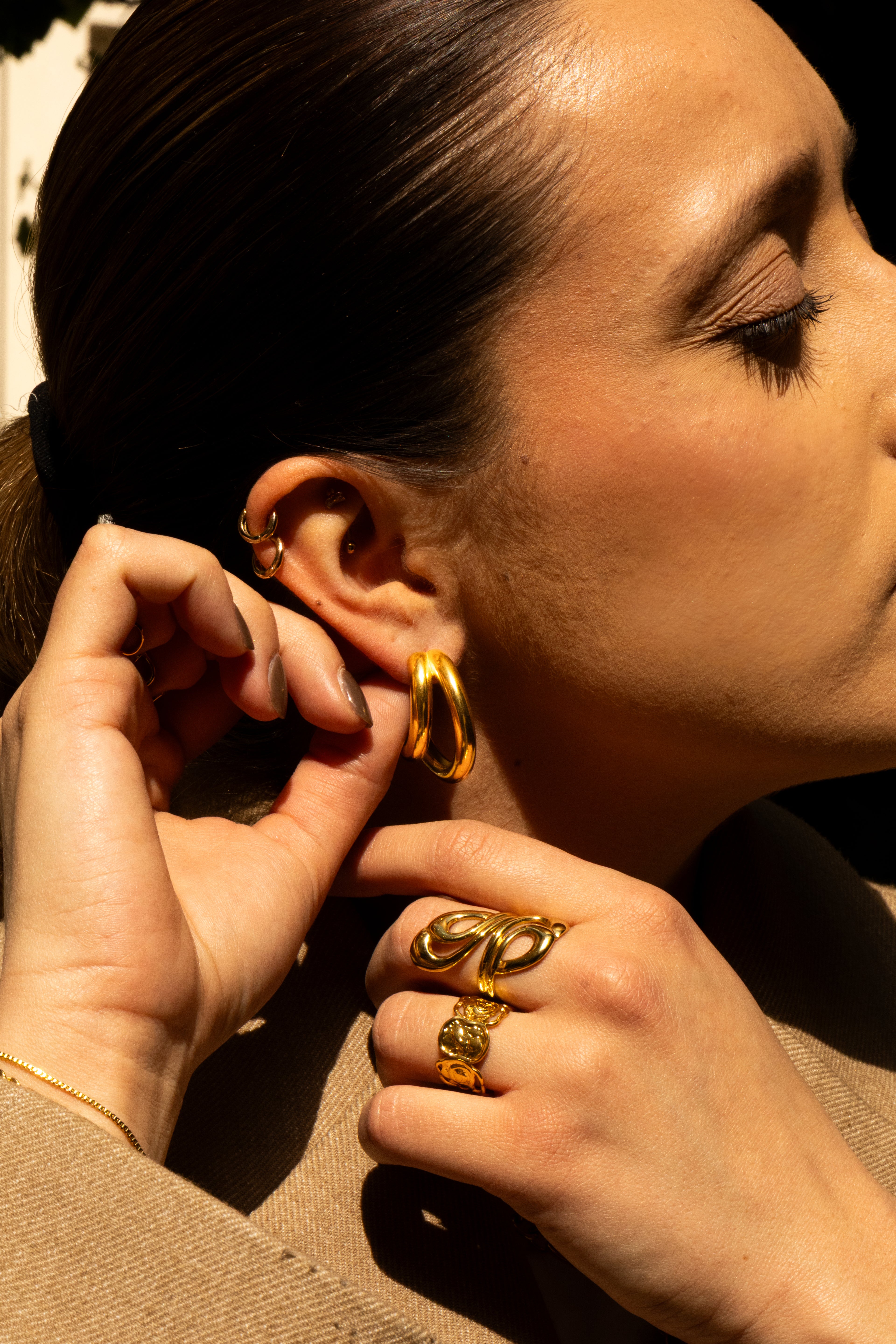 Rose - Bague Doré et Argenté Bague