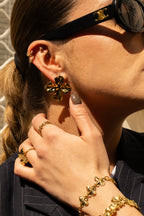 Lilia - Boucles Fleur Doré ou Argenté Boucle d'oreille