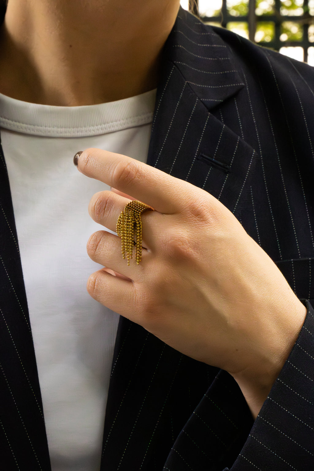 Frost - Bague Chaine Doré ou Argenté Bague