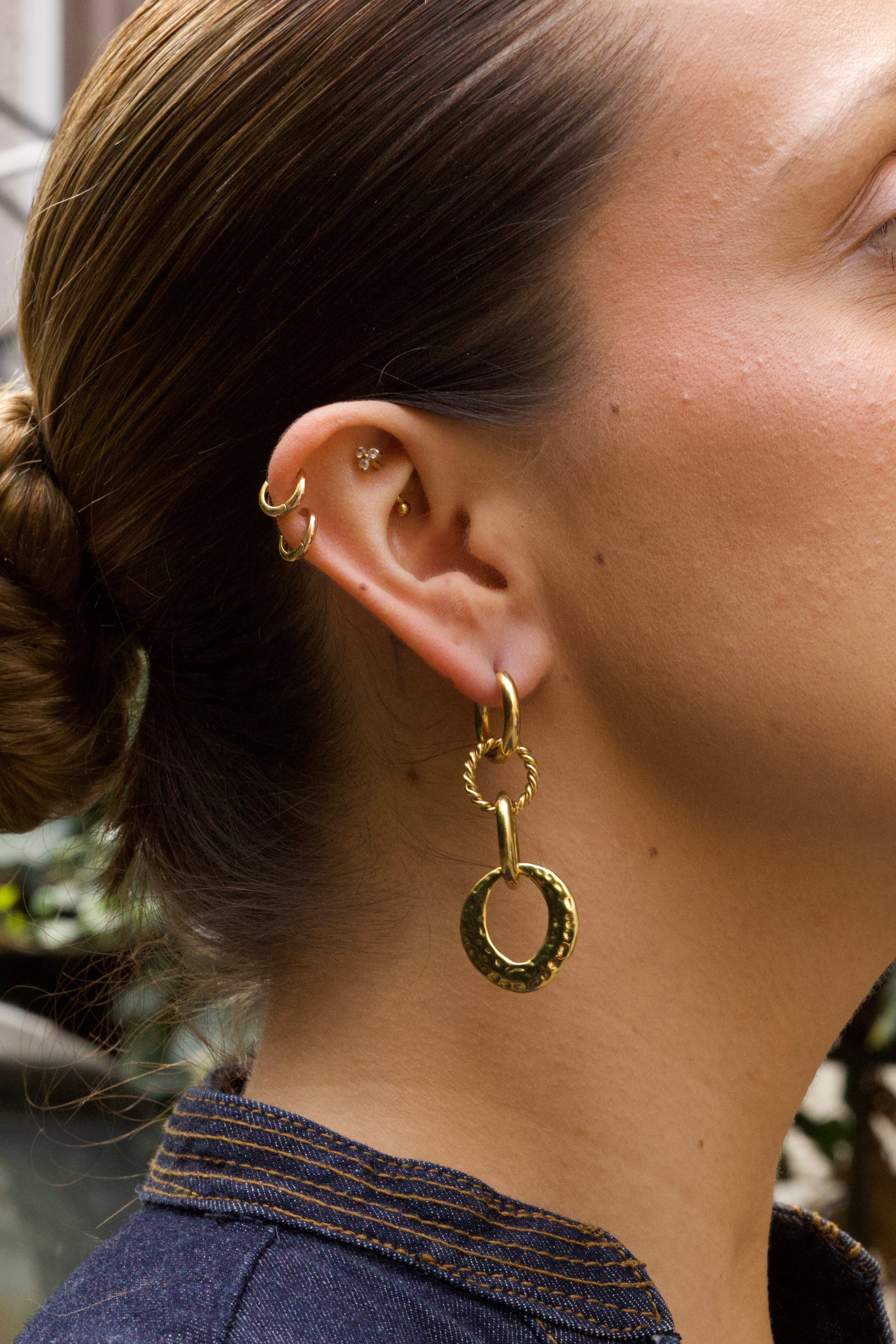 Celeste- Boucles d'oreilles Pendantes Doré Boucle d'oreille