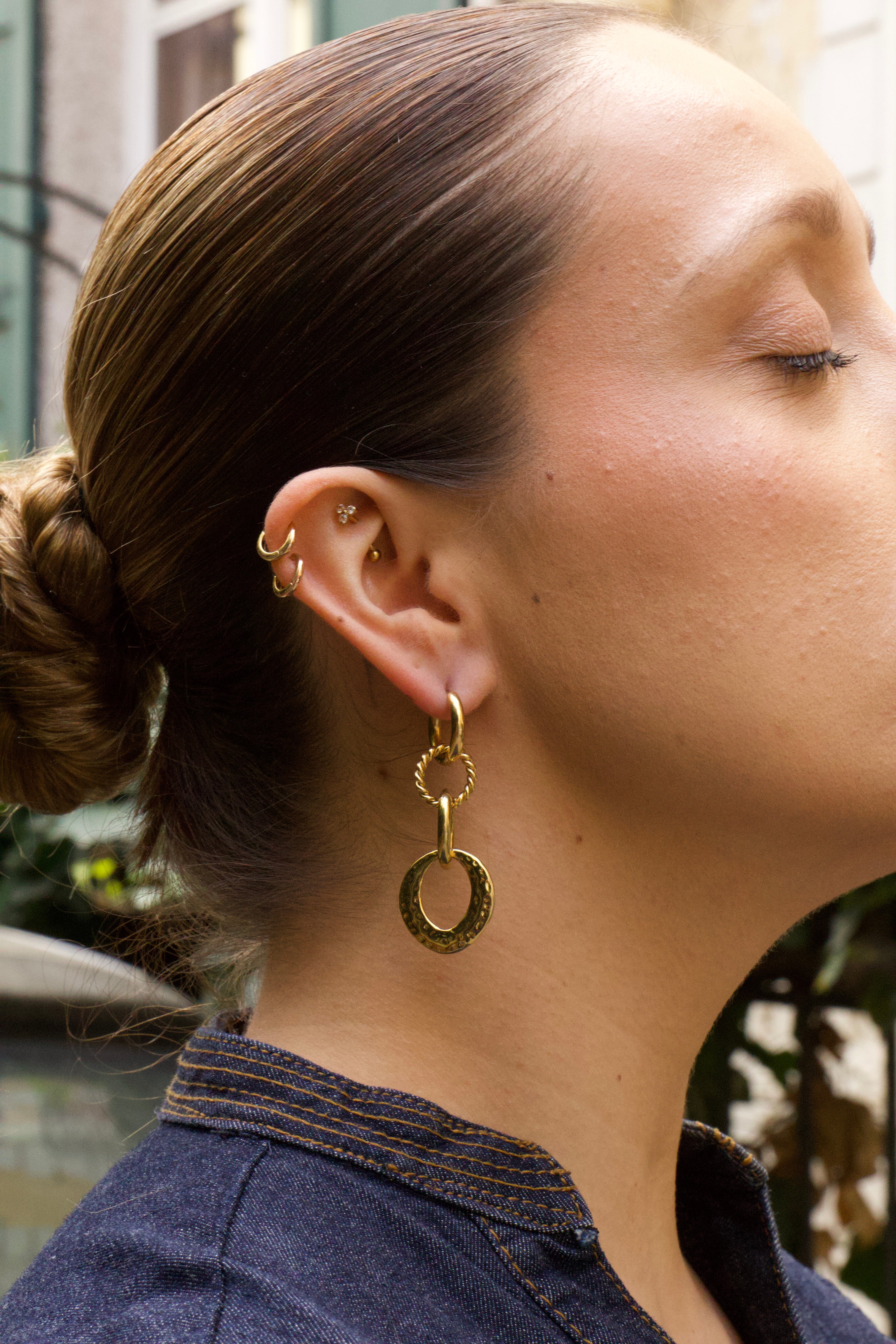Celeste- Boucles d'oreilles Pendantes Doré Boucle d'oreille