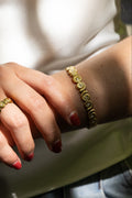 Tulum - Jonc Coquillage à Strass Doré ou Argenté Bracelet