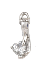 Main Coeur Strass Argenté Charm