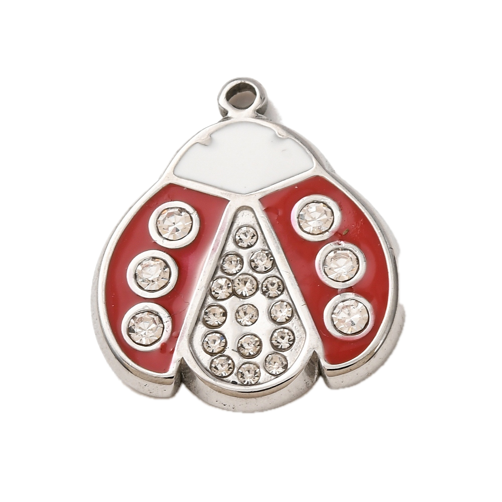 Coccinelle Strass Argenté 
