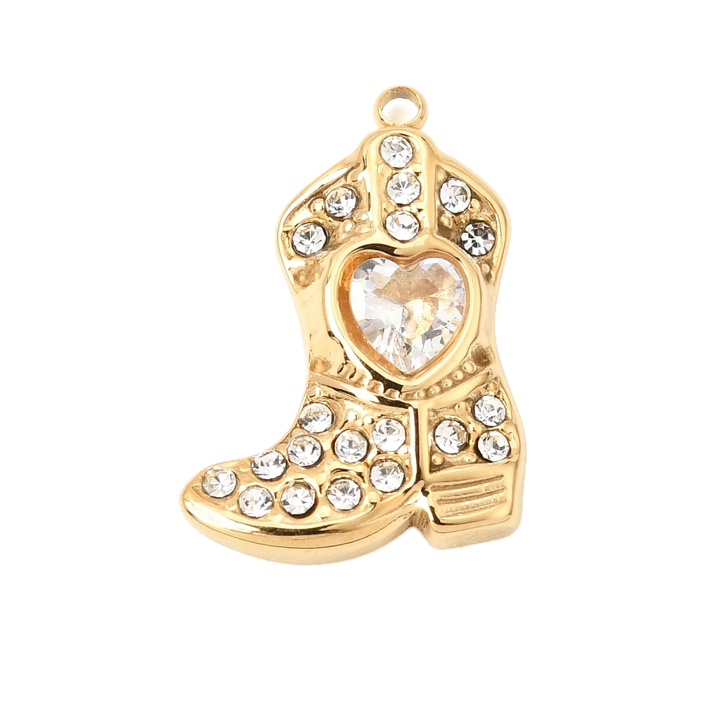 Botte Cowboy Strass Doré 