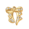 Ruban Noeud Strass Doré Charm