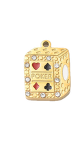 Dé Poker Rouge Noir Doré Charm