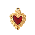 Coeur Rouge Doré Charm