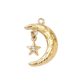 Lune Chaîne Etoile Doré 