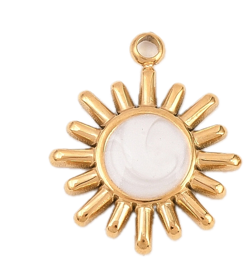 Soleil Nacré Doré Charm