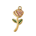 Rose Coloré Doré Charm