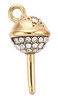 Sucette Strass Doré Charm