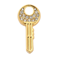 Clé Strass Doré Charm